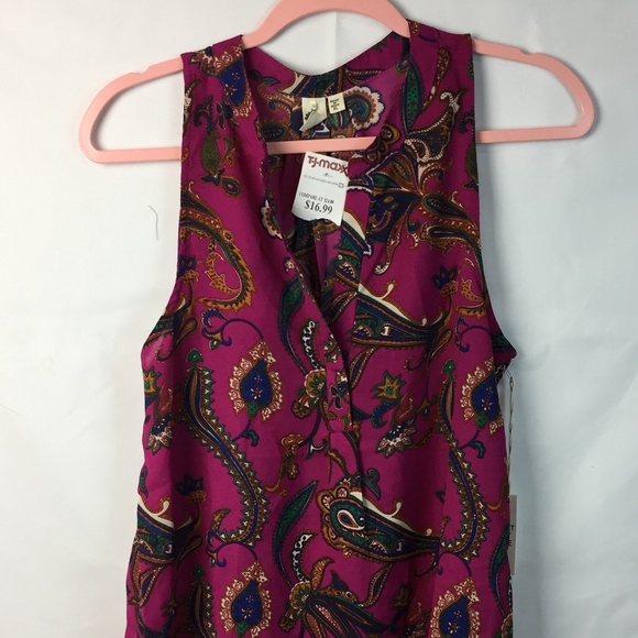 Let It Be XL Purple Sheer Tank Top Blouse - Picture 1 of 2